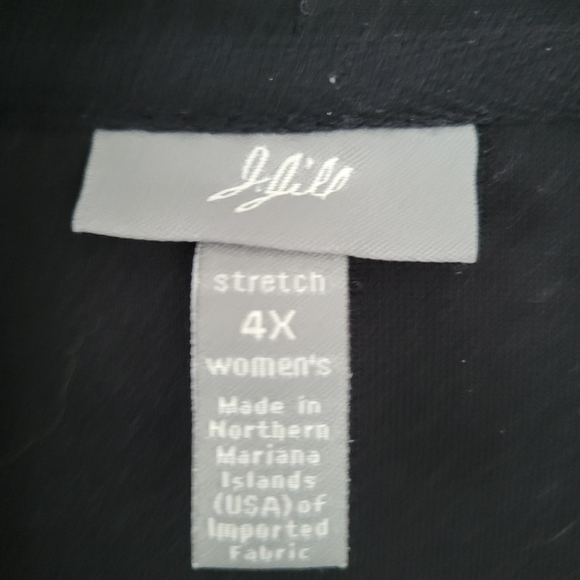 J Jill Black Open Front Vest Stretch 4X EUC - Picture 6 of 6